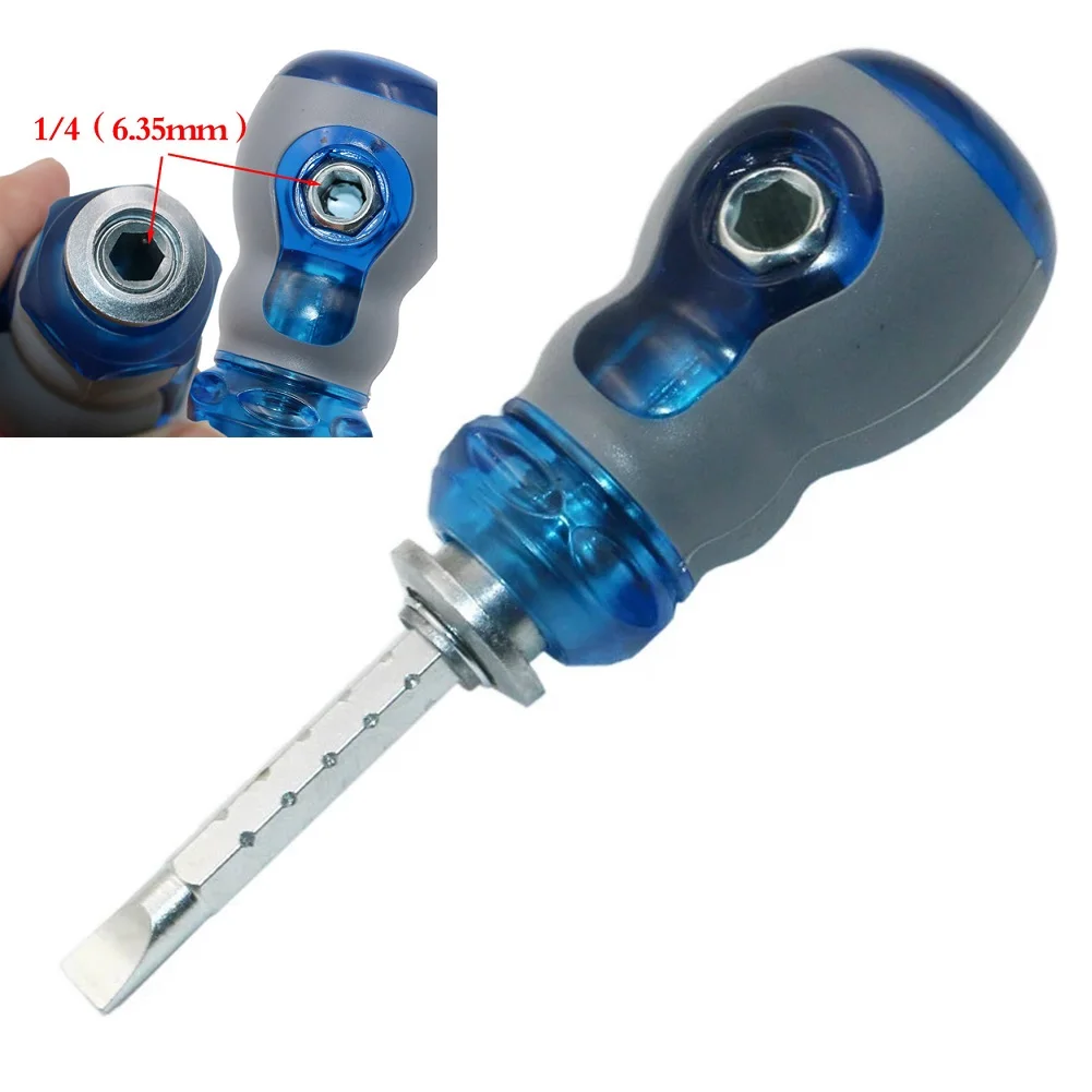 

Double Head Ratchet Screwdriver Short Handle Slotted/sPhillips Screwdriver Telescopic Chrome Vanadium Steel Screw Driver