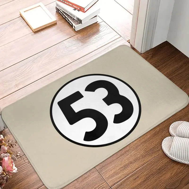 Классический коврик для гоночного автомобиля Herbie 53 противоскользящий