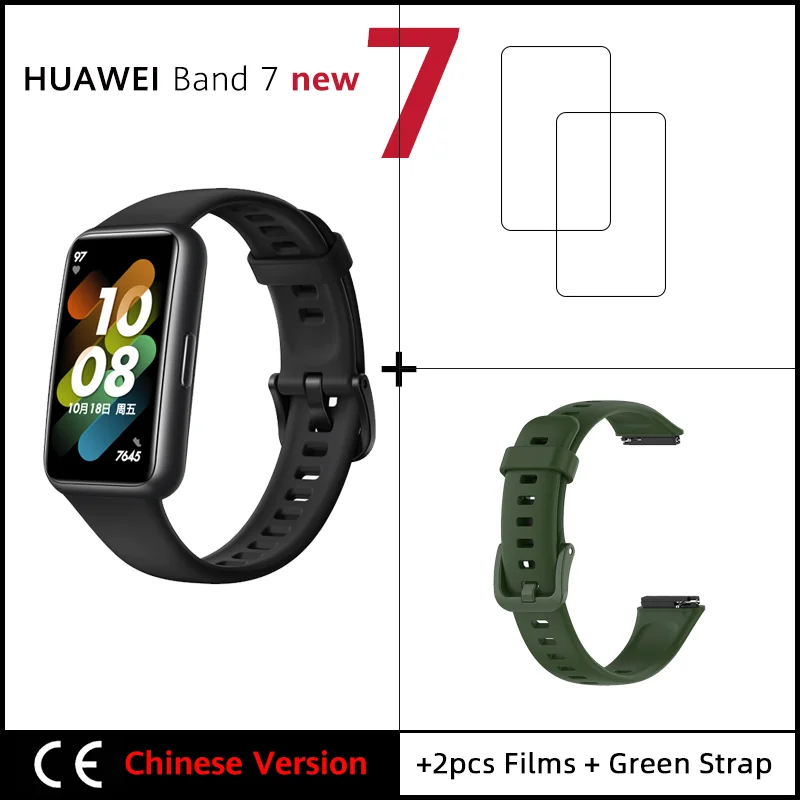 

Original Huawei Band 7 Smart Band Blood Oxygen 1.47'' inch Heart Rate Tracker Smartband 2 Weeks Battery Life