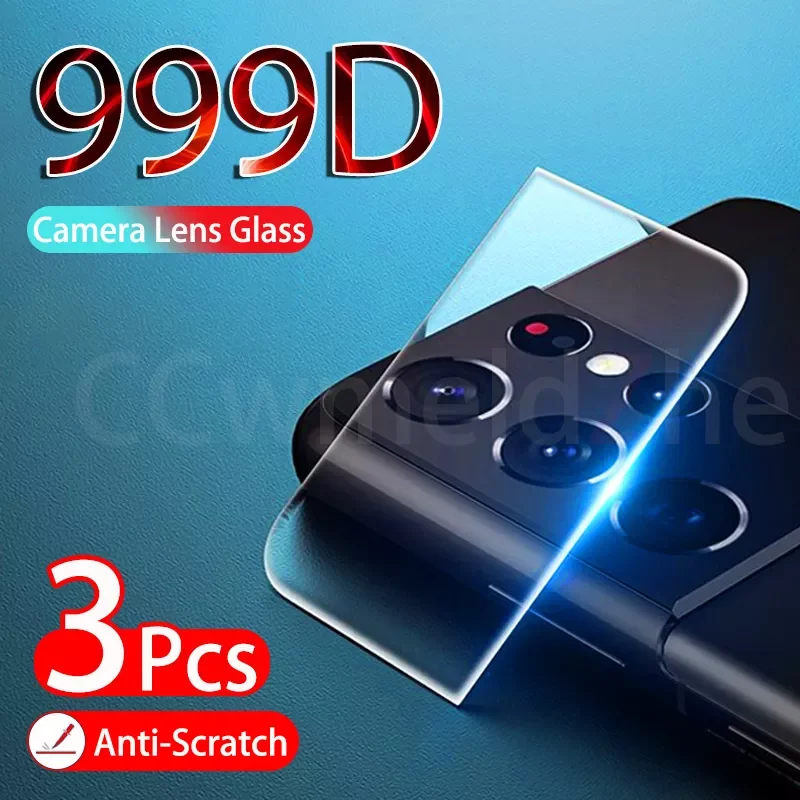 

3Pcs Camera Lens Glass For Samsung S21 Ultra S20 Plus Note 20 Ultra S20 FE S10 9 8 S9 S8 S 21 10 E Lite A02 21S Screen Protector