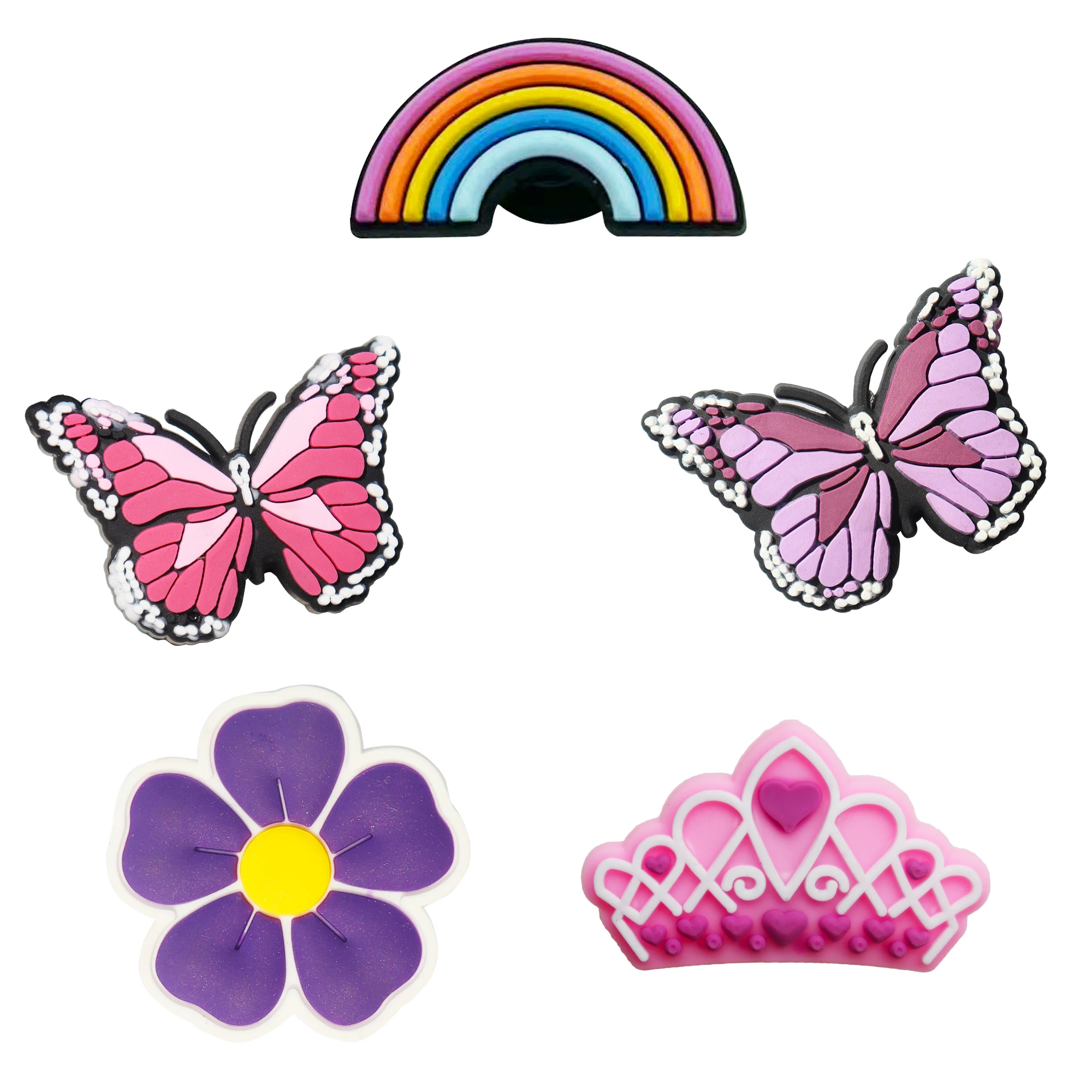 20-500PCS jibz Wholesale Random Cartoon Animal Shoe Charms Decrations For Croc Charms Buckle Kids X-mas Gifts Shoe Accessories