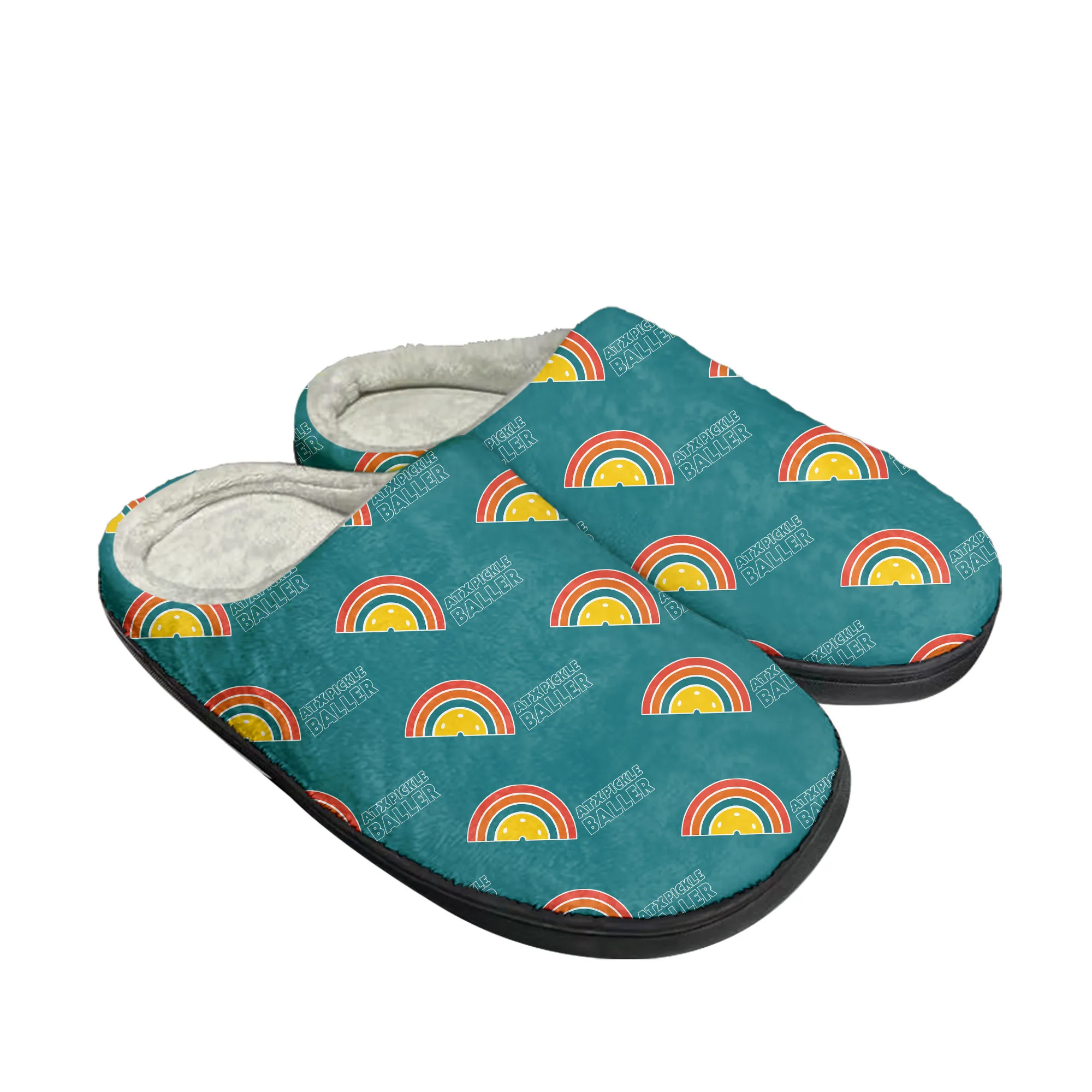 

ATX PICKLEBALLERS pickleball Home Cotton Slippers Mens Womens Plush Bedroom Casual Keep Warm Shoes Thermal Indoor Slipper DIY