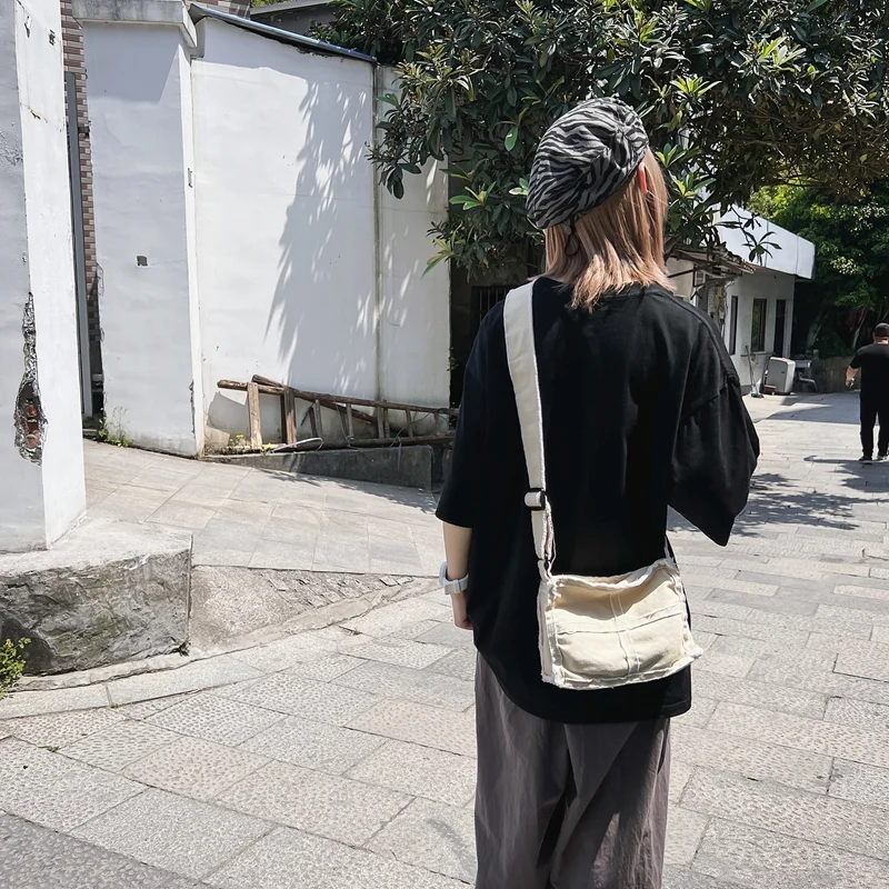 Купи Small Canvas Bags For Women Trend Handbags Casual Shoulder Crossbody Bag Vintage Eco Bag Korean Messenger Bag Y2K Satchel INS за 733 рублей в магазине AliExpress