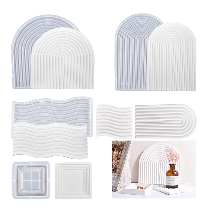 

Формы R3MC для подставки из смолы, силиконовая форма для подставки под горку, форма для U-образной формы из эпоксидной смолы для домашнего деко...