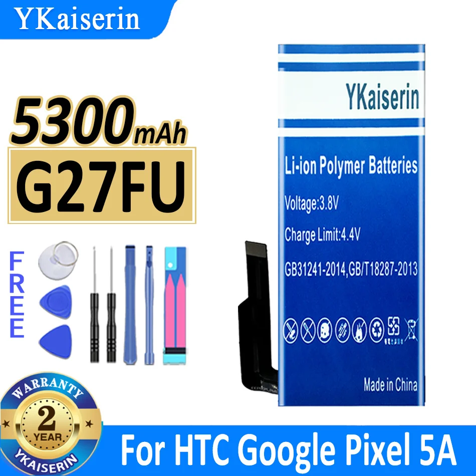 

Аккумулятор ykaisin G27FU на 5300 мА · ч для HTC Google Pixel 5A Bateria