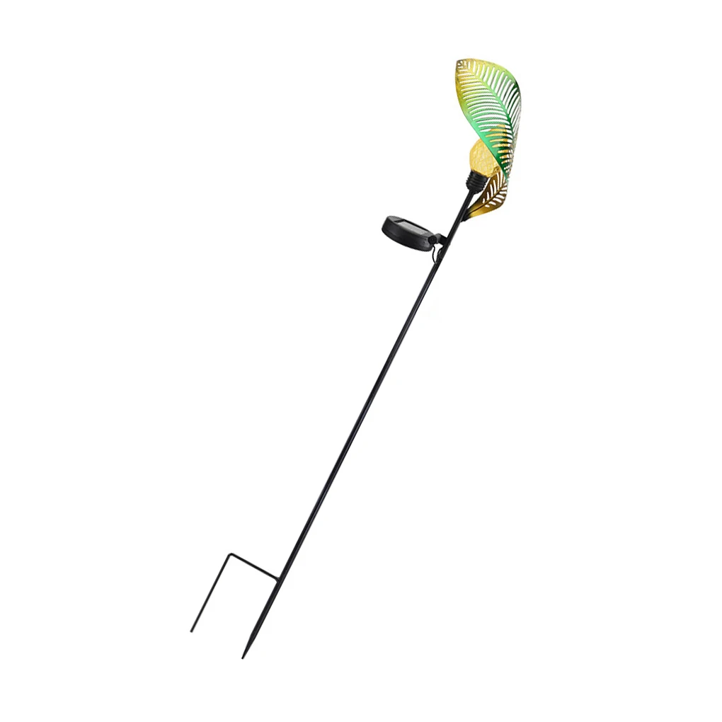 

Spike Lamp 7-8LM 0.06W Solar Power Outdoor Ground Light IP44 Waterproof Leaf Shape Garden Pathway Lamp