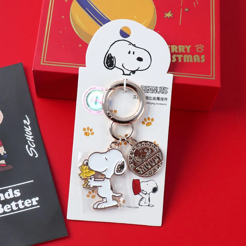 Оригинальный Металлический Брелок Snoopy с мультяшным рисунком брелок-подвеска для