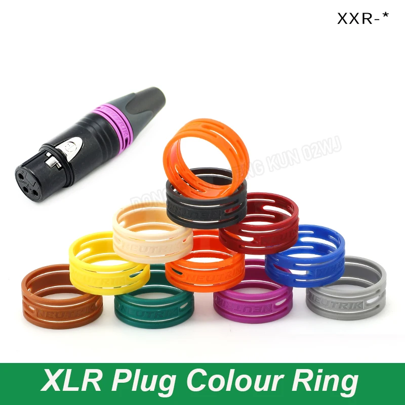 

1 PCS XXR Coloured Ring For NC3FXX/NC3MXX XLR Plugs Multi-Coloured Anti-Roll Ring Marking Ring 10 Coloured Sleeves NEUTRIK