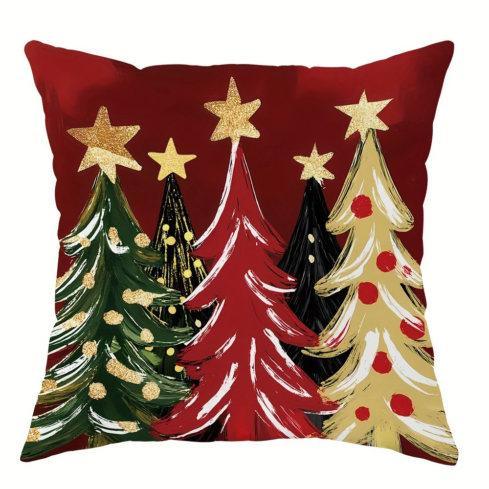 Merry Christmas decoration pillowcase New Year Gift Snowman Christmas Tree pattern Home room decoration Sofa cushion cover