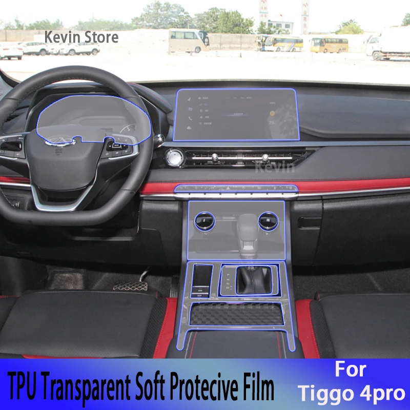 

Car Interior Center Console Transparent TPU Protective Film Anti-scratch Accessorie Refi For Chery Tiggo 4pro(2020-2022)