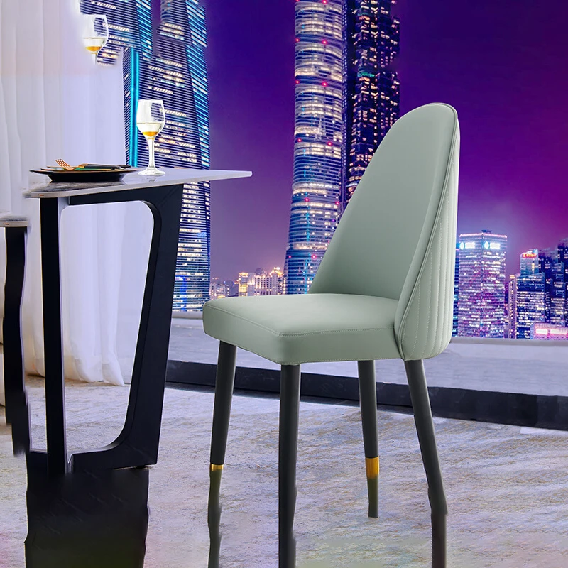 

Minimalist Dining Chairs Luxury Leather Wood Leg Italian Mobile Lounge Chair Nordic Living Room Cadeiras De Jantar Furniture