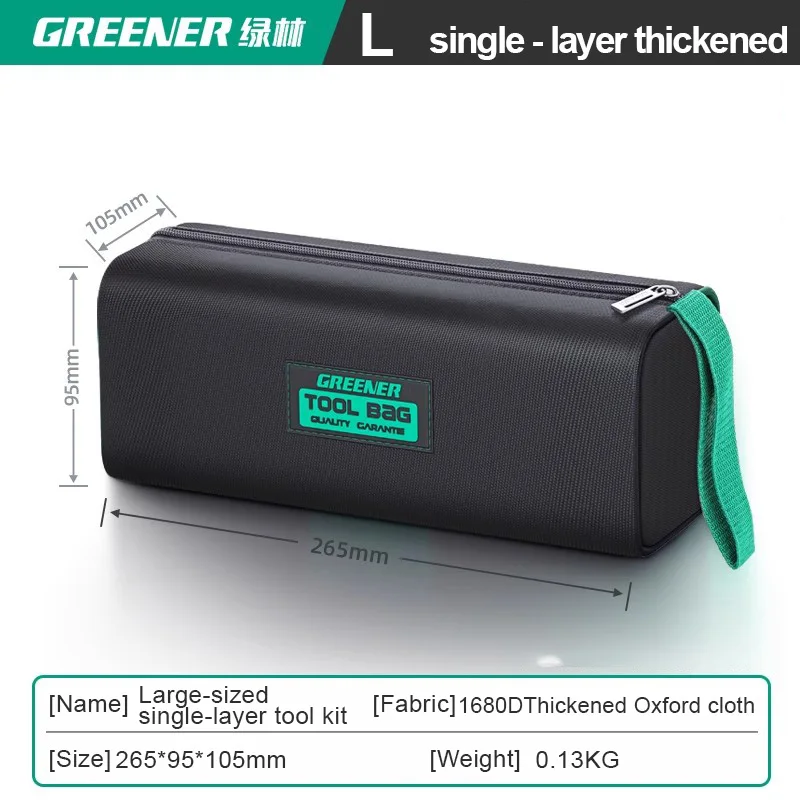 

GREENERY 13/16/14/18/19 дюймов Сумка для инструментов Прочная многофункциональная водонепроницаемая сумка из ткани Оксфорд 1680D для электрика, многокарманная защита от падения