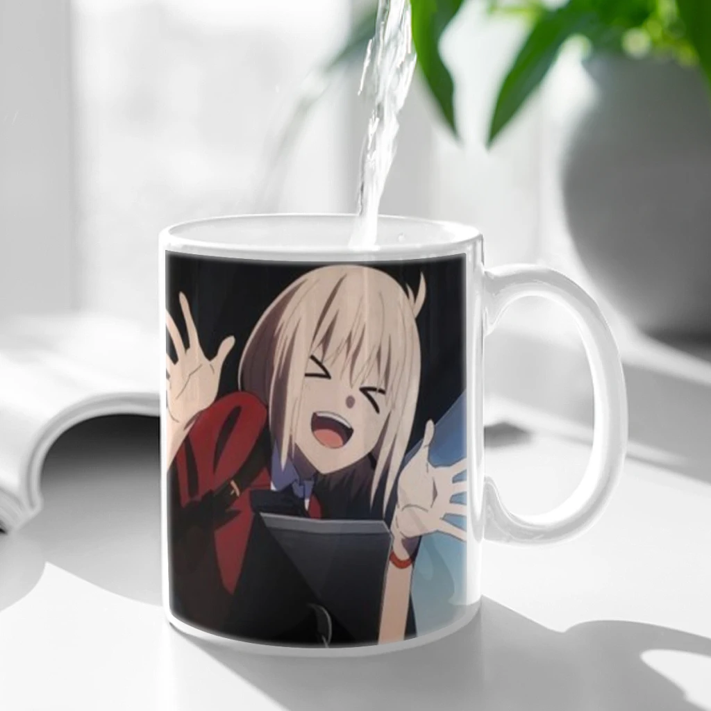 Керамическая чашка Lycoris Recoil Chisato для кофе овсяной муки завтрака креативная