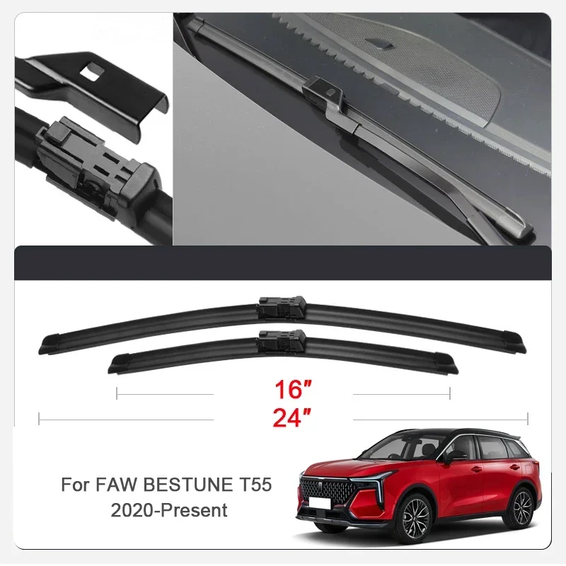 

2 шт. для FAW BESTUNE B70 NAT T55 T77 T90 T99 2019-2025 переднее лезвие автомобиля стеклоочиститель лобовое стекло резиновые автоаксессуары