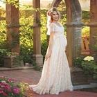 Платье для будущей матери беременность фотосъемка платья летнее мягкое кружевное свободное кружевное платье с круглым вырезом милый стиль