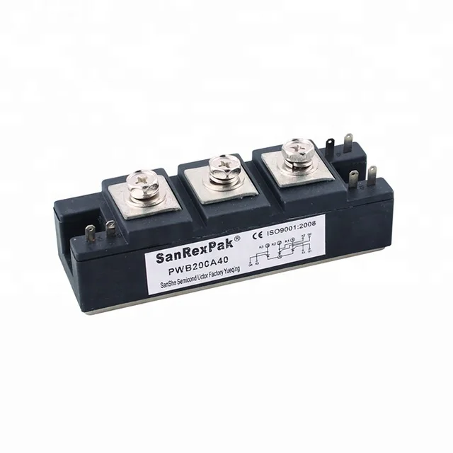 

Three Phase Rectifier Thyristor 200A 400V PWB200A-40 Power Module