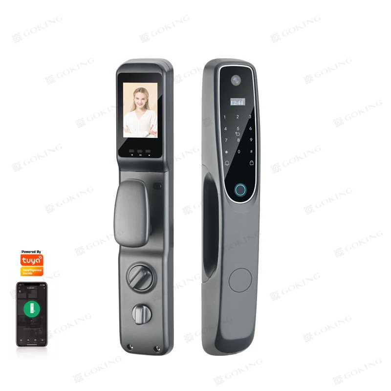 

Goking wholesale cheap price tuya remote control smart lock fingerprint locker lock with usb charging camera and doorbell