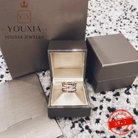 11 s925 silver rose gold white ceramic ring mysterious fashion design banquet party ladies senior boutique matching jewelry