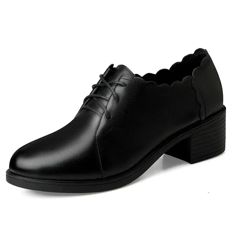 

Sapatos Femininas Women Cute Round Toe Autumn Lace Up Square Heel Boots Lady Casual Winter Comfort Anti Skid Office Shoes G789