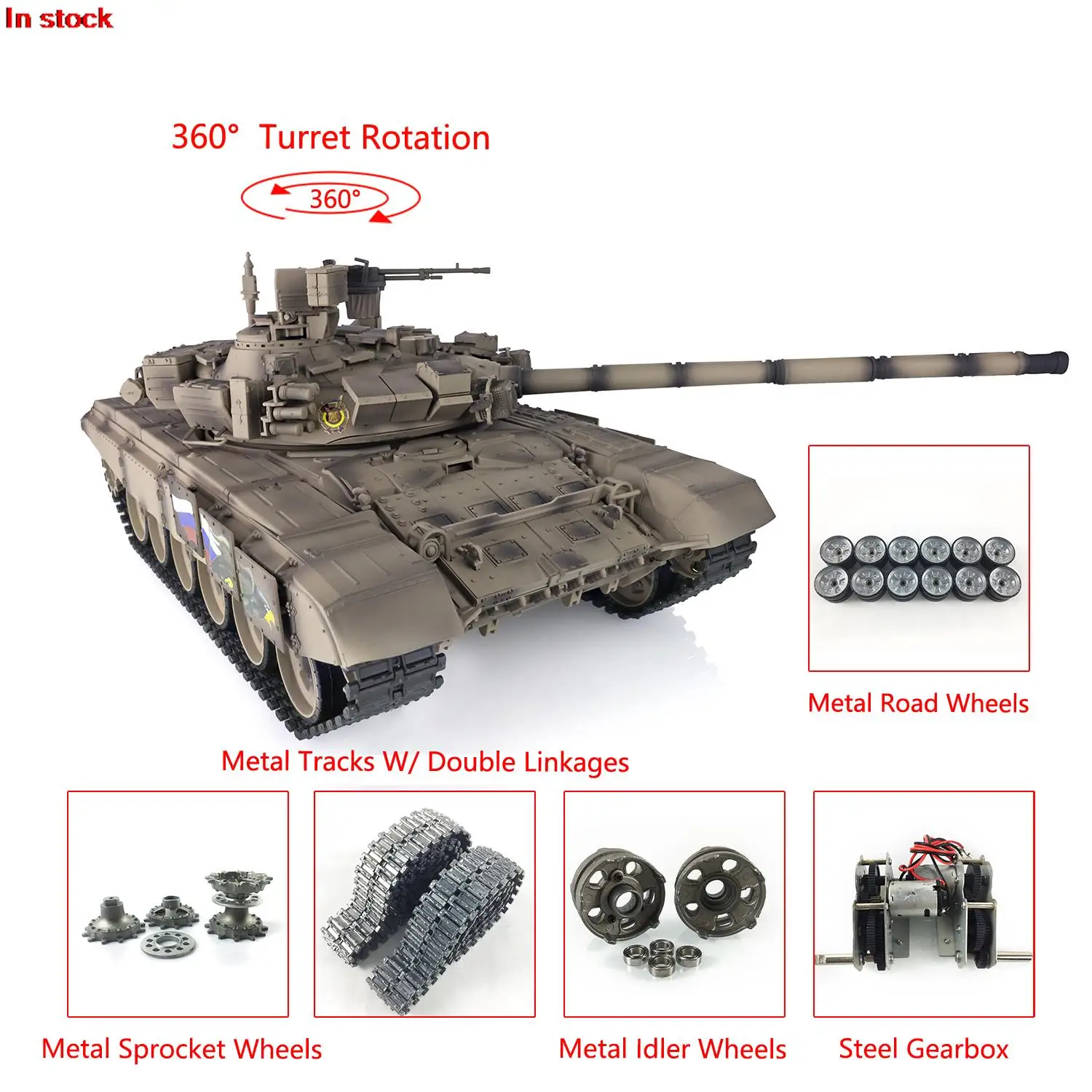 

Henglong 1/16 Pro Ver 7,0 T90 RC Tank 3938 360 ° Вращающаяся головка с металлическими треками и колесами IR боевой корпус с отдачей TH17871-SMT7