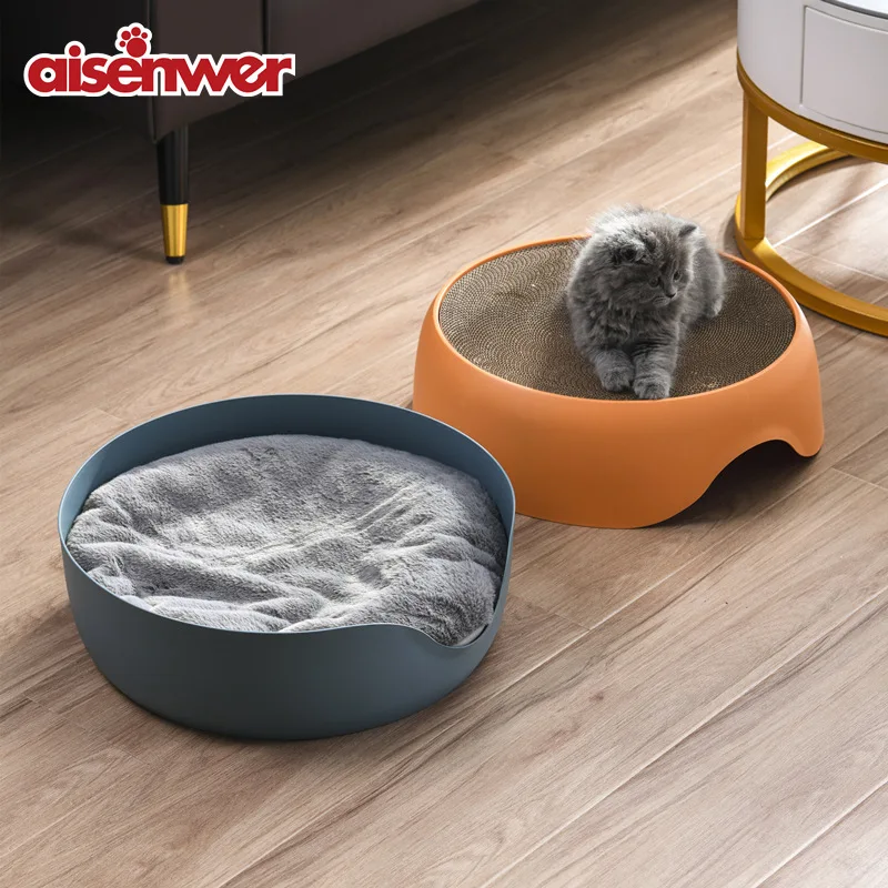 

Доска с кошачьими царапинами, гнездо для кошек двойного использования, Всесезонная универсальная утолщенная искусственная сменная сердце...