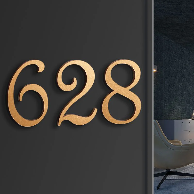 

Self Adhesive 3d Digits 0-9 Number Acrylic Sticker Building Door House Address Floor Number Hotel Number Sticker Plate Sign