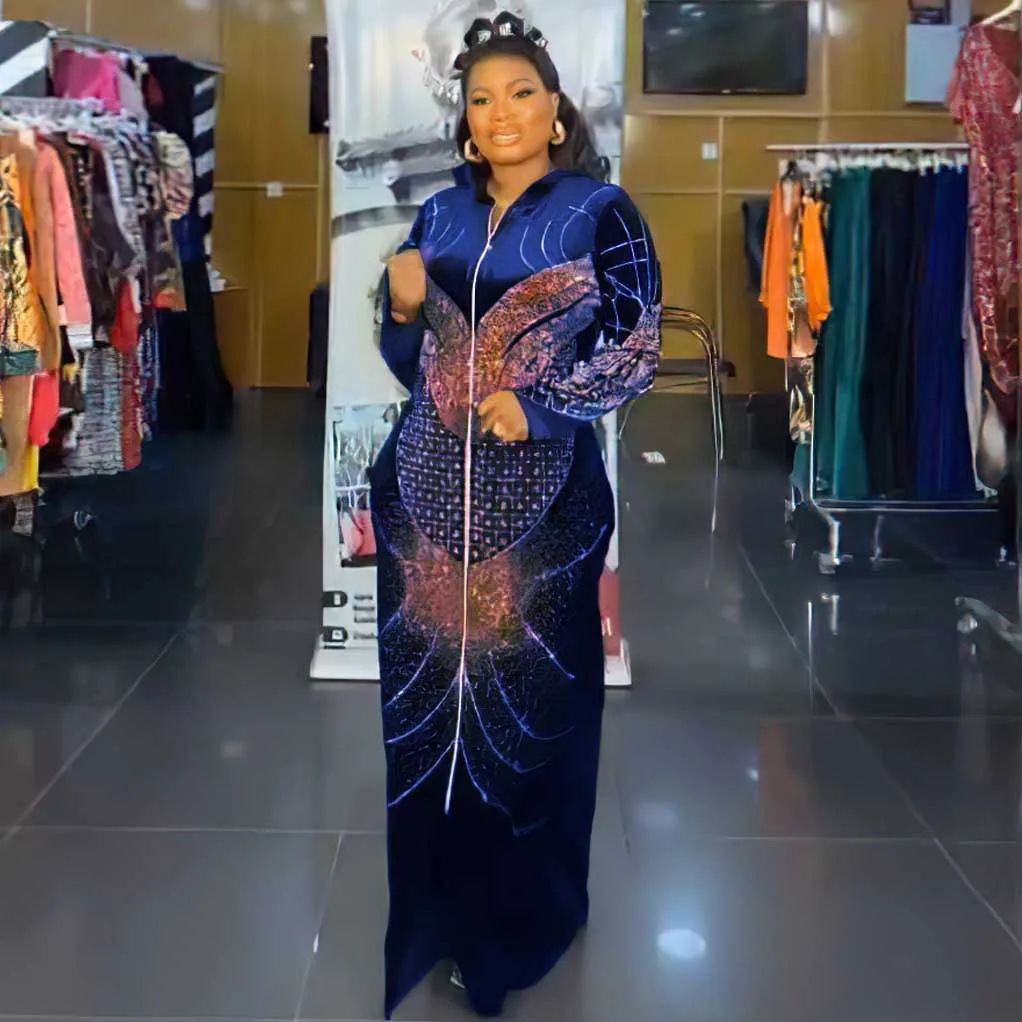 

Женское бархатное платье с кристаллами, длина юбки 2023 см, обхват груди 142 см, новинка 104