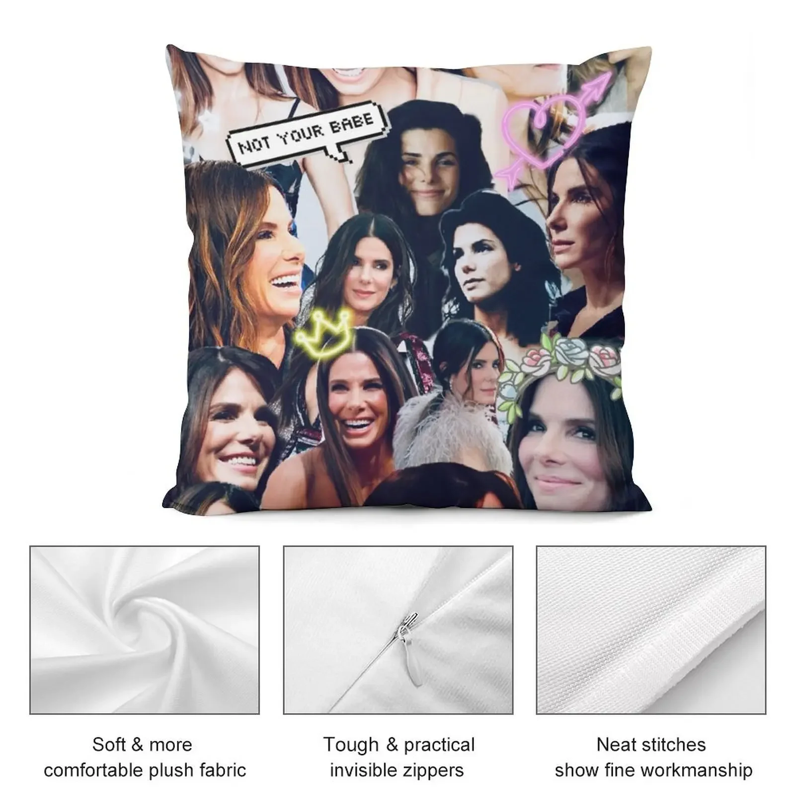 Сандра Буллок Коллаж Подушка Чехлы для диванов гостиной на заказ Фото подушка