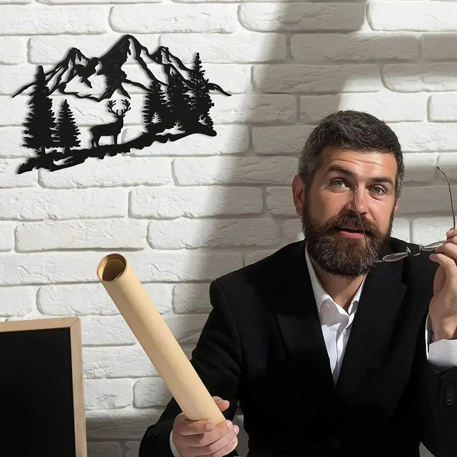 Ddpnkl Металлический Олень Настенное Искусство Лесные Животные Декоративный