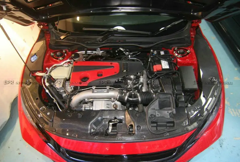 Для Honda Civic Type R FK8 17 и далее, крышка боковой панели отсека двигателя и охлаждающая панель, 3 шт. (art.: 3920cfb7bd6ea) - 3920cfb7bd6ea