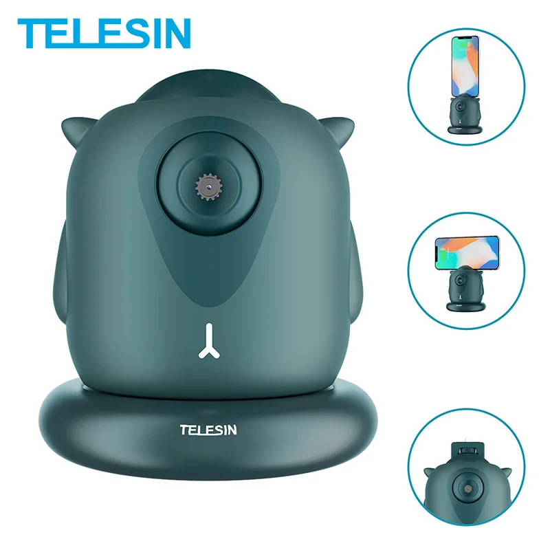 

TELESIN Smart Shooting Gimbal 360 Rotation Object tracking Auto Face Tracking Phone Holder For GoPro iPhone Samsung Youtube live