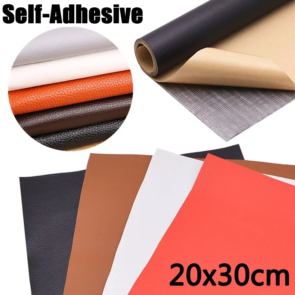 

20x30cm Self Adhesive PU Leather Patches Diy Stickers Faux Synthetic Stick-on Leather Fabric for Sofa Repair Patch Sticky