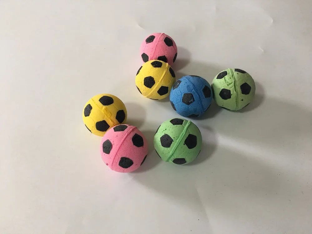 

usd0.48/pc Cat EVA Ball 20pcs per lot Soft Foam Soccer design Play Balls For cat mixed colors