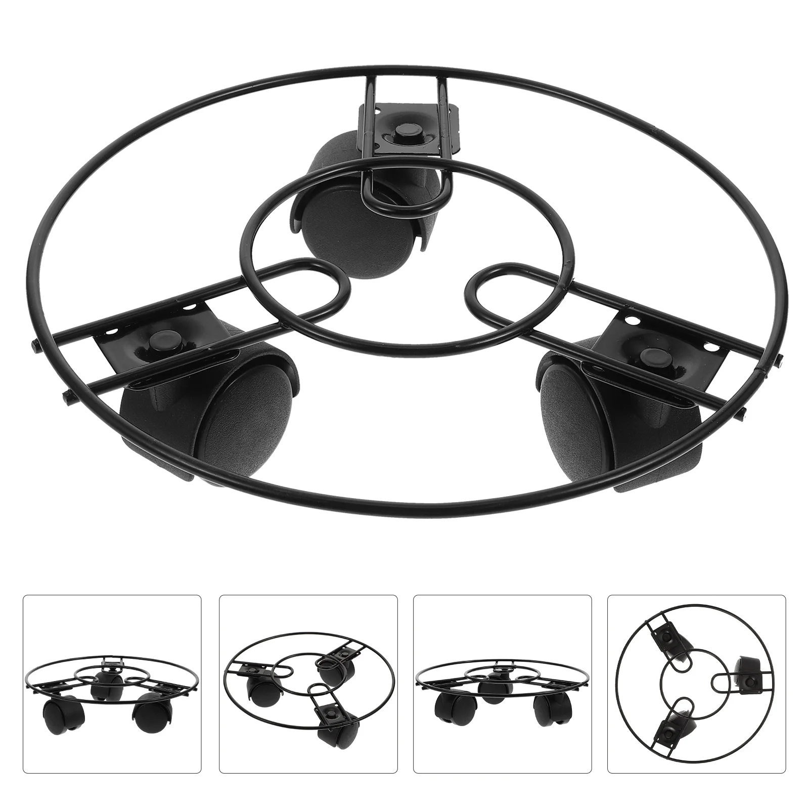 

Pot Flower Rack Flowerpotholderstand Planter Racks Trolley Iron Mover Wheel Round Caster Metal Casters Garden Caddies Frame