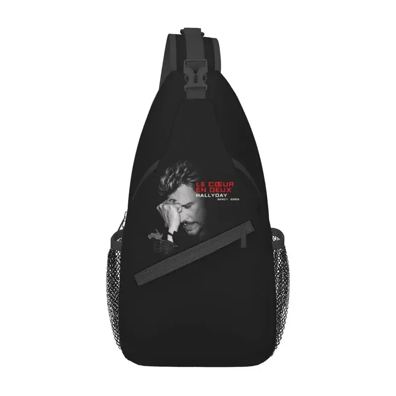 

Johnny Hallyday Sling Chest Crossbody Bag Men Casual France Rock Singer Shoulder Backpack for Hiking