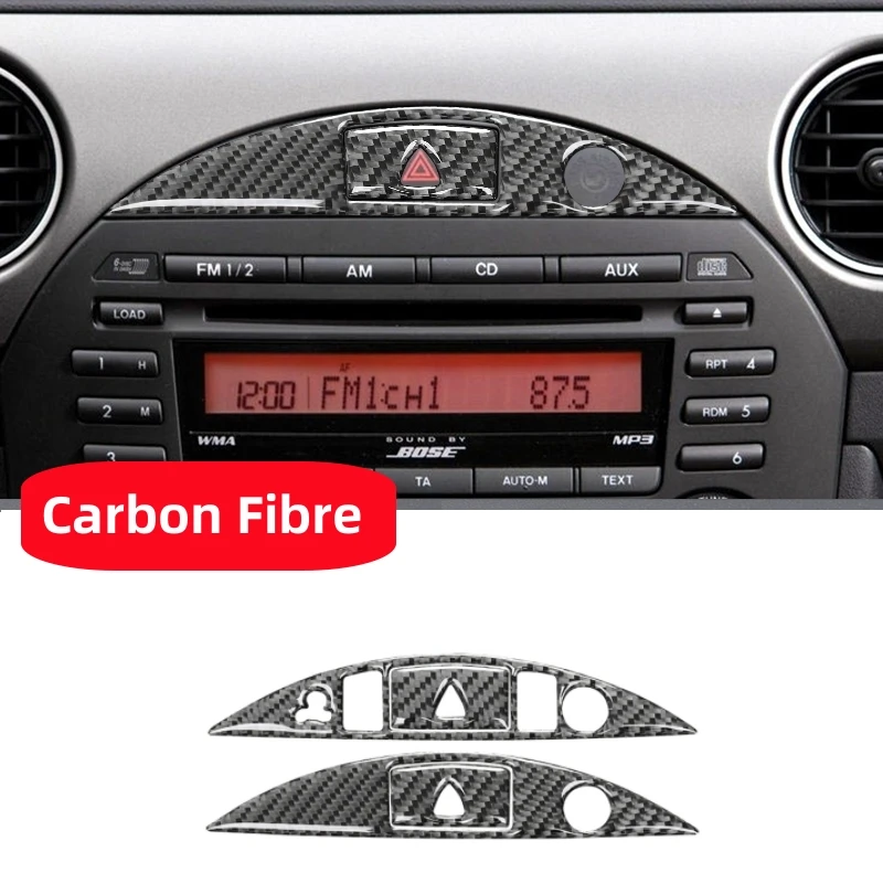 

For Mazda MX-5 MX5 Miata NC 2009-2015 Emergency Button Hazard Light Switch Panel Cover Sticker Auto Accessories Carbon Fiber