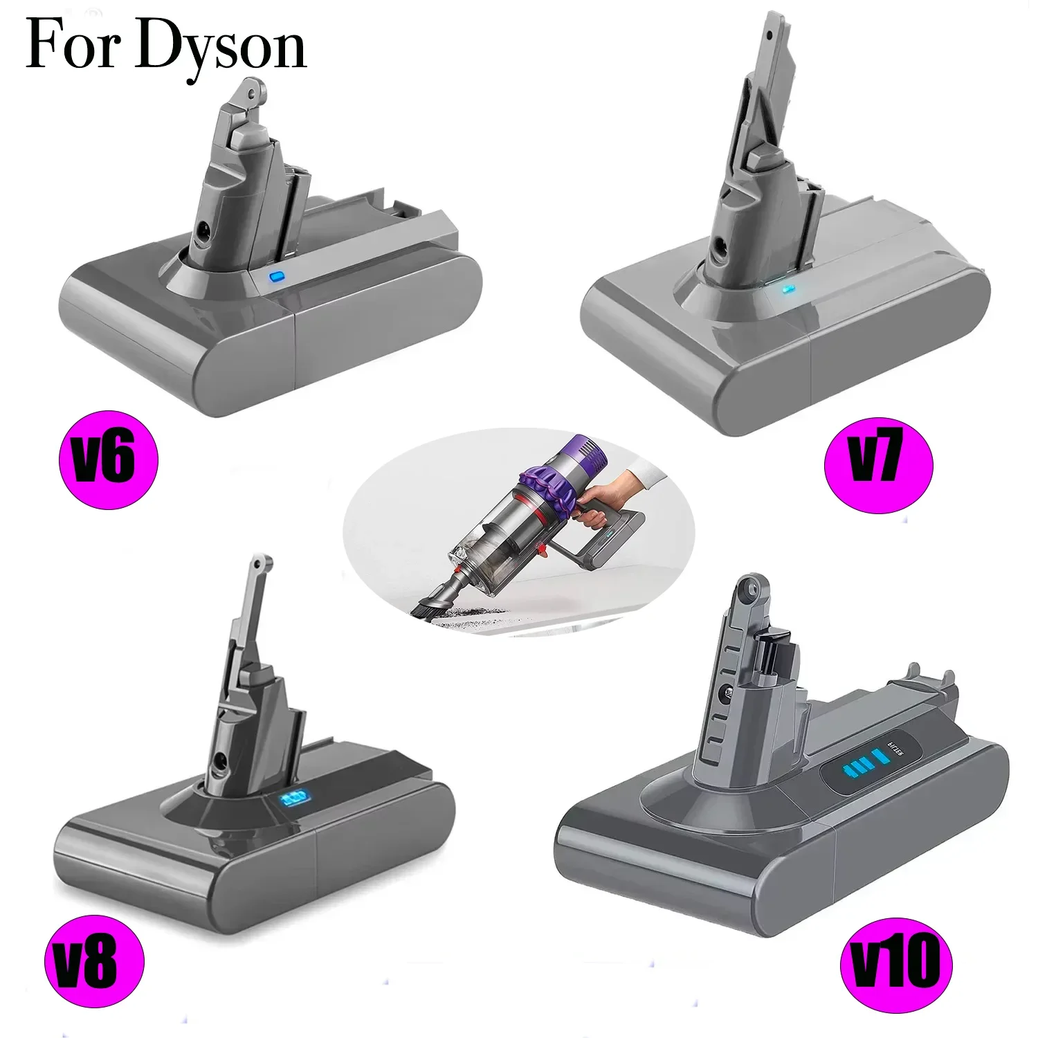 Литий-ионная аккумуляторная батарея для пылесоса Dyson V6 V7 V8 Series SV07 SV09 SV10 DC58 DC31 Absolute