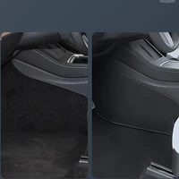 car central control side defense kick pad for tesla model 3 y foot pad interior accessories decoration protective trim
