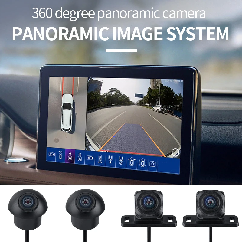 

T5 360 Panoramic Camera System HD Night vision Bird's eye view around monitoring visual images 5D Fisheye 180 degree 360 car cam