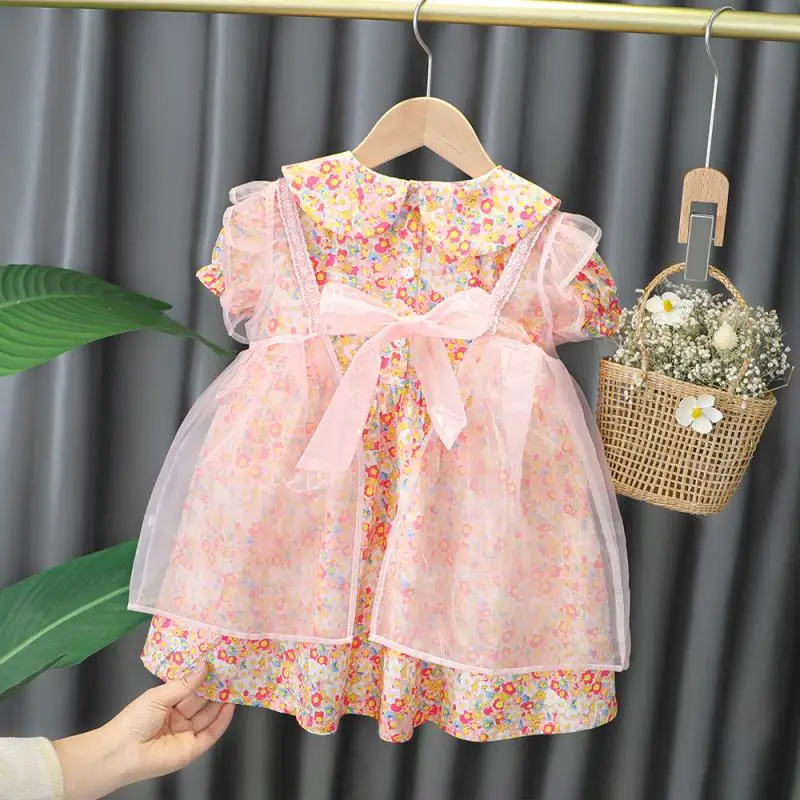 

Cekcya Children Korean Dresses for Baby Girl Boutique Clothes Toddler Floral Dress Infant Birthday Lolita GZB166