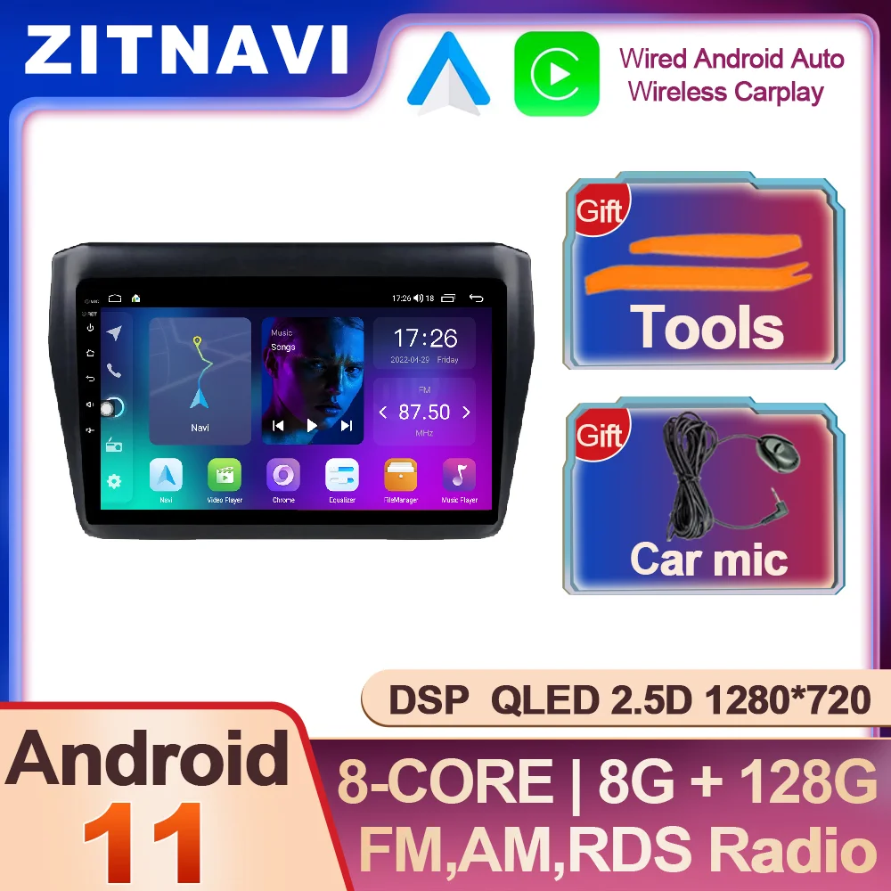 

Android 11 For Suzuki Swift 5 2016 - 2020 Car Radio Wireless Carplay Auto Multimedia Player 5G WIFI Video SWC BT Stereo RDS AHD