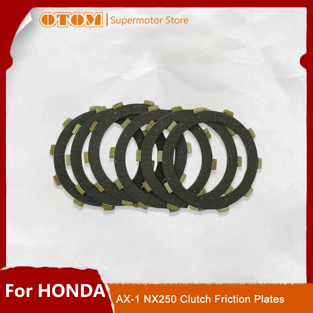 OTOM Motorcycle Clutch Friction Plates Disc For HONDA AX-1 NX250 Off-road Enduro Pit Dirt Bike Engine Accessories Motocross