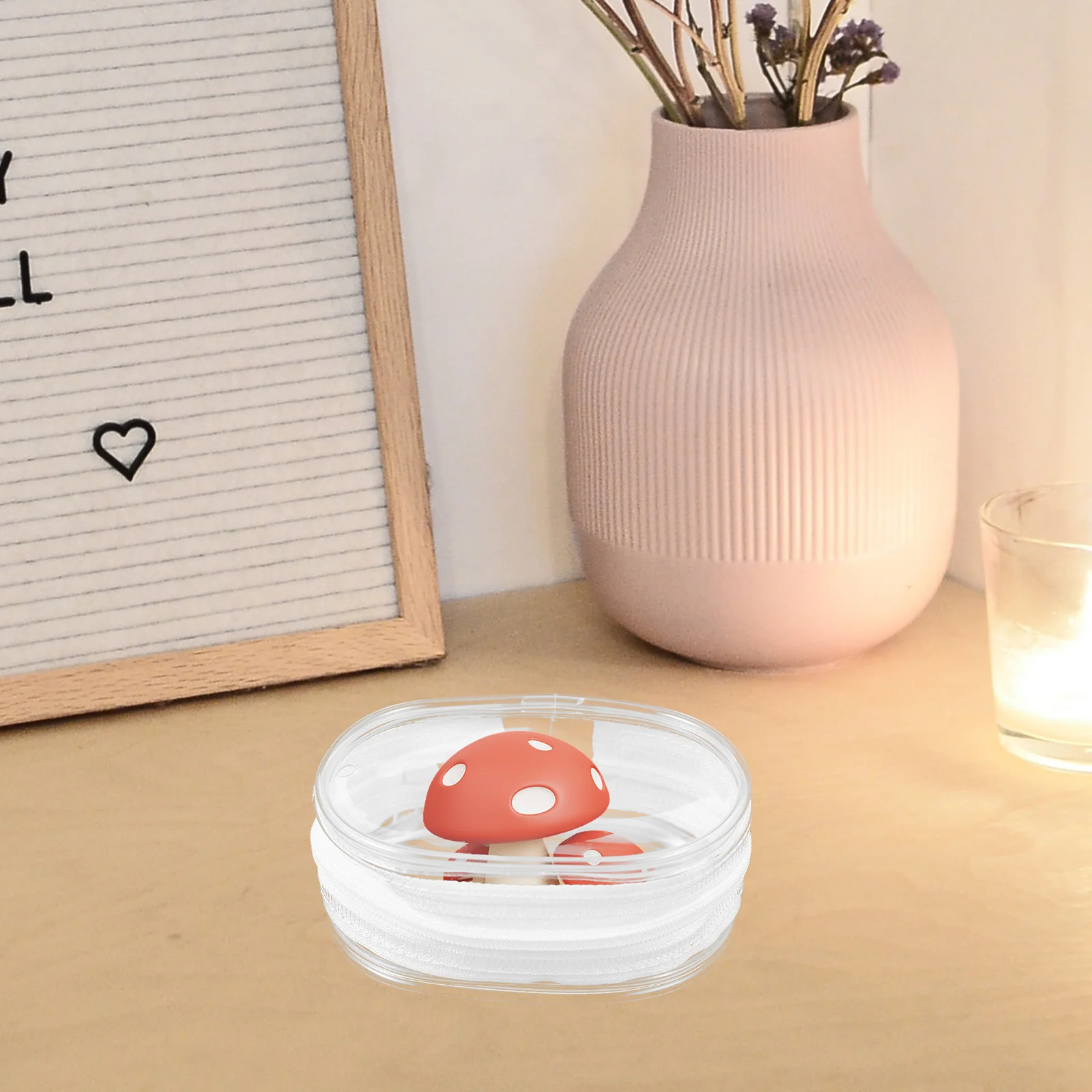 

2 Pcs Mini Storage Box Pouch Figure Bag Display Zipper Figurine Pvc Walk Baby