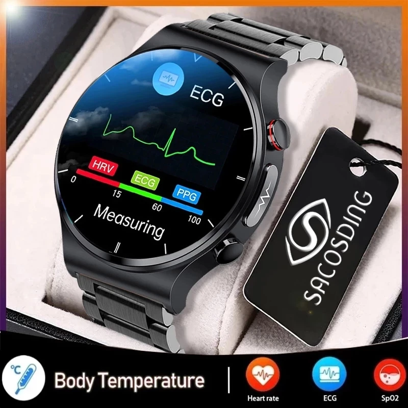 

New ECG+PPG Health Smart Watches Men Heart Rate Blood Pressure Fitness Tracker IP68 Waterproof Smartwatch For Android ios Phone