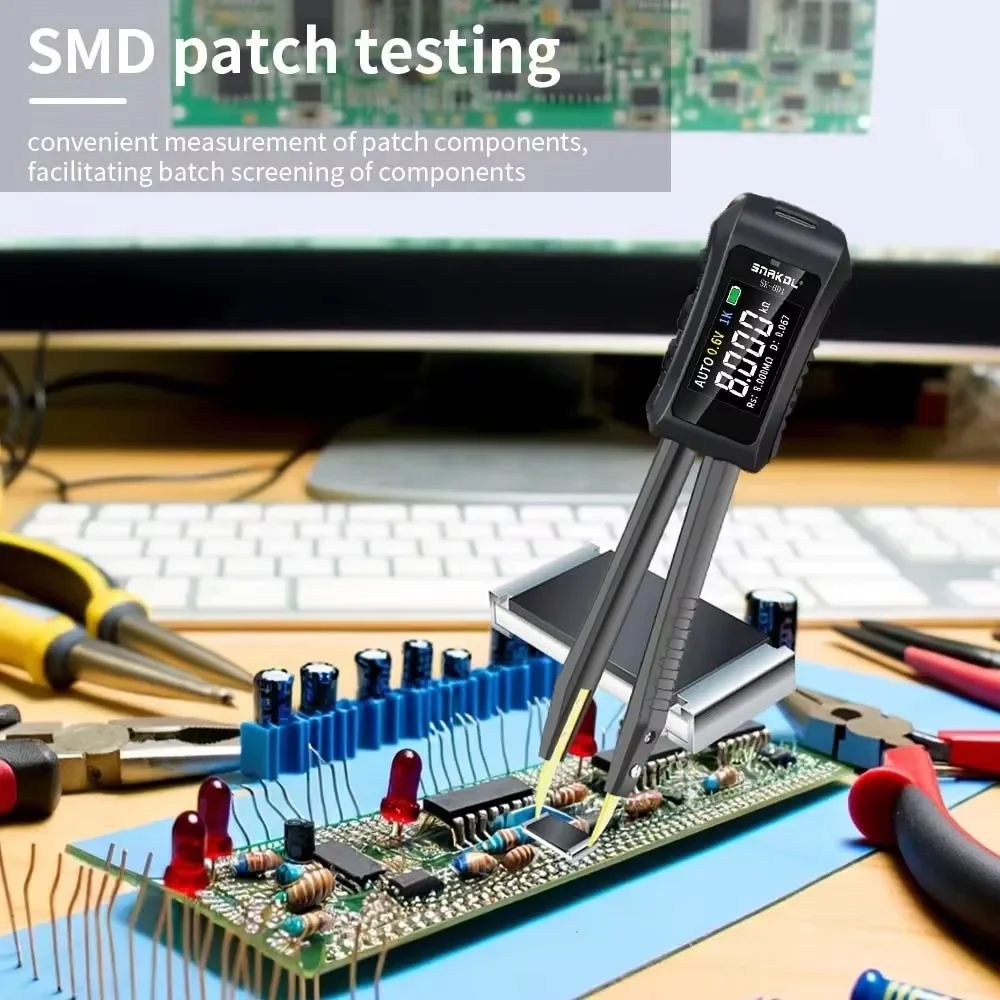 Фото Интеллектуальный измеритель SNAKOL SK-BD1: LCR-метр, измеритель ESR, тестер сопротивления, емкости, индуктивности, диодов и целостности цепи для электронных компонентов №2