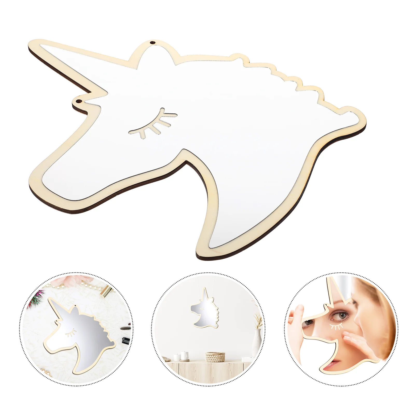 

Unicorn Mirror Irregular Mirror Vanity Wall Mirror Heart Mirror Wall Decor E1 Grade Plywood Wood Acrylic Mirror Child