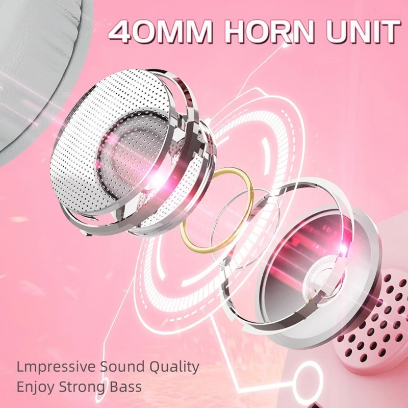 

Noise Cancelling Headphone 3D Stereo Gaming Headphone with Cool Light Hifi Sound Quality for Men Women Kid Boy Girl 67JD