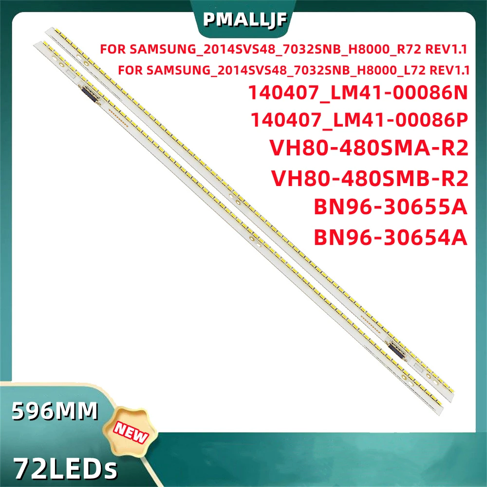 Светодиодная лента для REV1.1_140407_LM41-00086N L72 00086P UA48H6800 ue48h8090sv UE48H6000, 2 шт./комплект Светодиодная лента для REV1.1_140407_LM41-00086N L72 00086P UA48H6800 ue48h8090sv UE48H6000, 2 шт./комплект