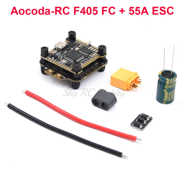 Aocoda-RC F405 V1.0 MPU6500 + JHEMCU RuiBet 55A