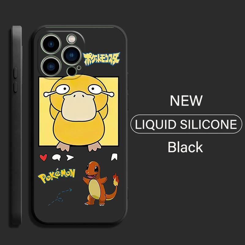 pokémon japanese anime phone case for funda iphone 13 12 11 pro max mini x xr xs max 6 6s 7 8 plus funda celular liquid silicon free global shipp